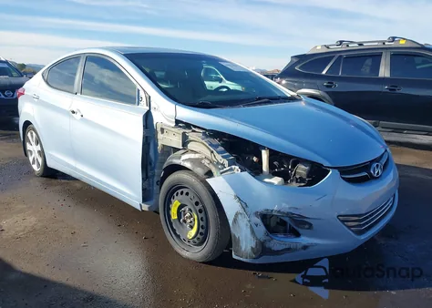 2013 Hyundai Elantra Limited из США, поврежденный, VIN KMHDH4AE5DU528266